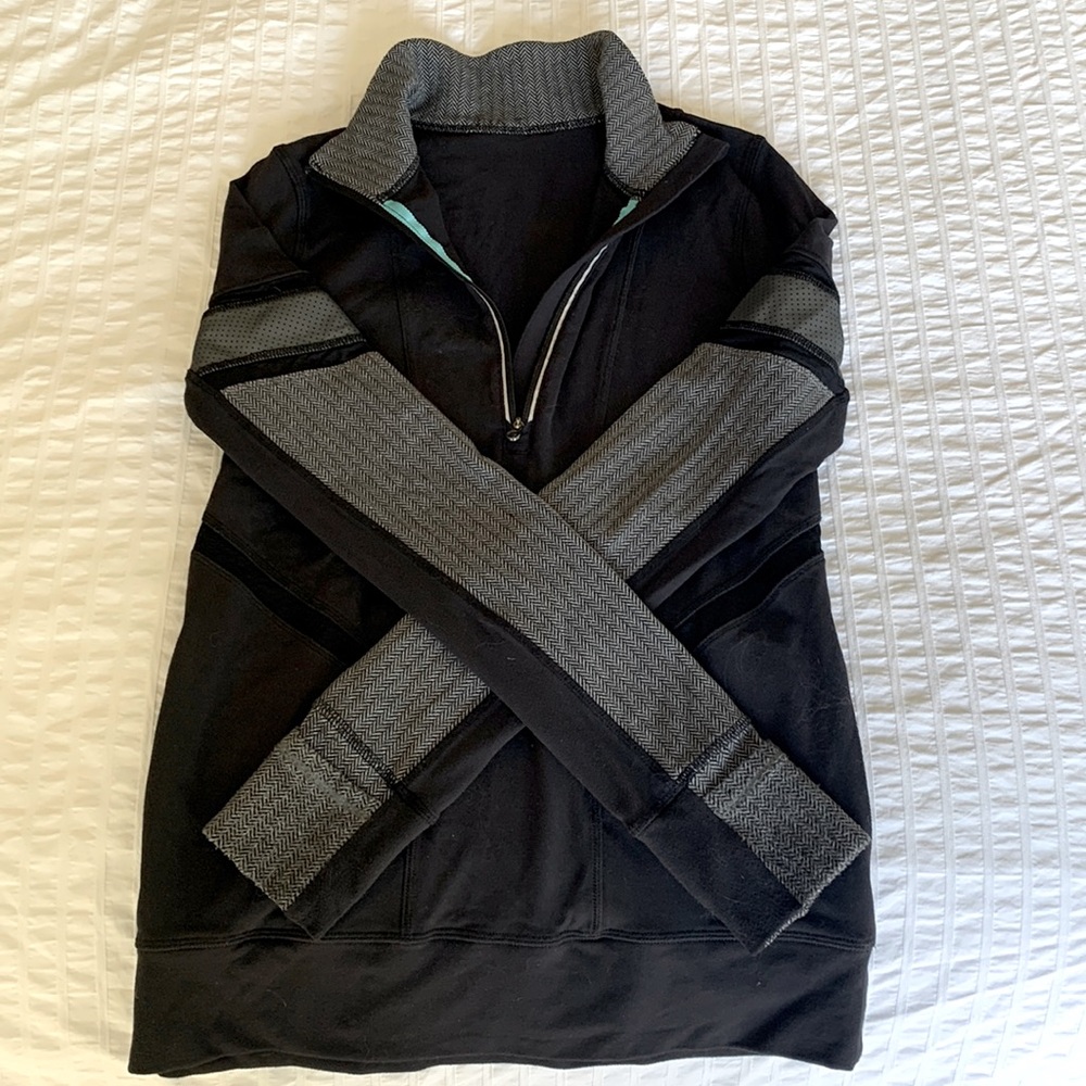 Ivivva 1/2 zip mock neck lightweight girls sz 14 long sleeve